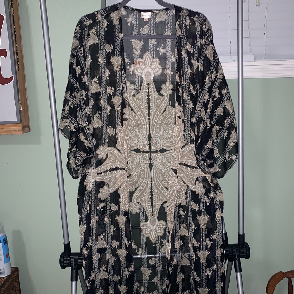 Long sheer kimono